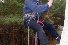 Wymiana asekuracji na Górze Zborów