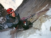 2005-03 Alpy, na drodze Rebuffat Terray na polnocnej scianie Aiguille des Pelerins. Fot. Wojtek Ryczer